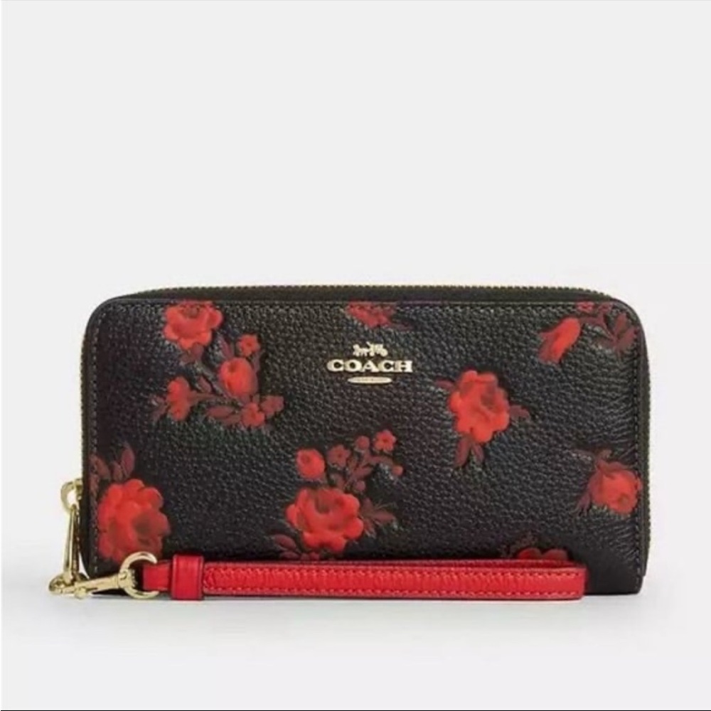Coach Zip Around Wallet with Floral Print-CCL36